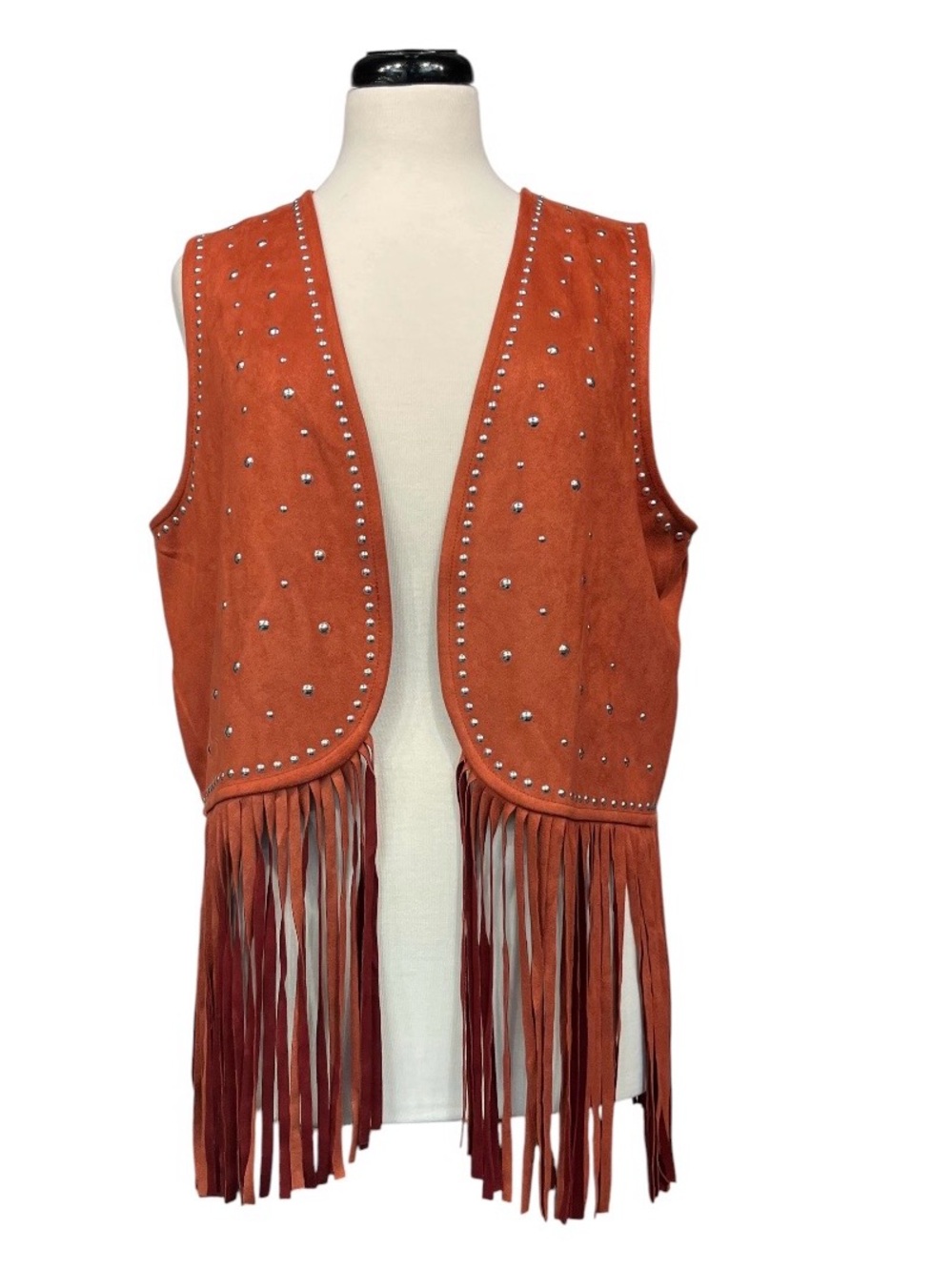 Rock & Roll Denim faux suede vest size XL - Picture 3 of 8